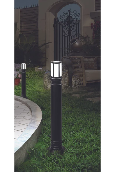 Ucuz Geldi Zita Bahçe Aydınlatması Galata Kafesli 80 cm Set Üstü Bahçe Direk Lambası 220v