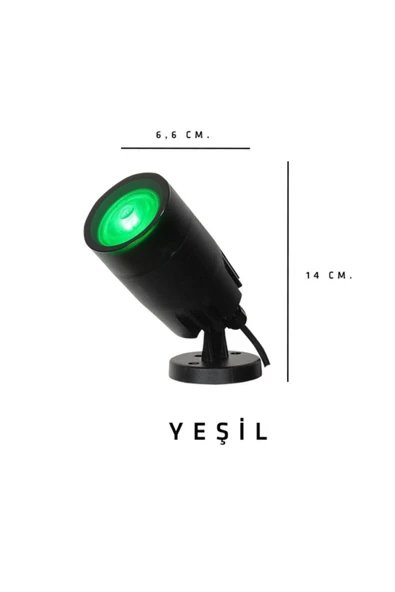 Ucuz Geldi Çim Bahçe Duvar Aydınlatma Armatürü Kazıklı Ve Rozanslı Spot Yeşil + Ampul Dahil - 2
