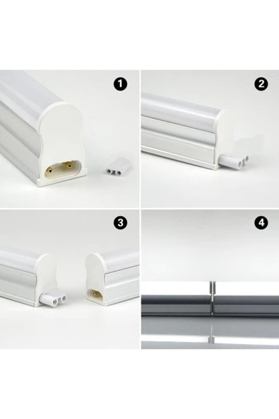 Ucuz Geldi Mutfak Tezgah Altı Aydınlatma Led Bant Armatür 5w 31,5 Cm Beyaz Işık 220v Mutfak Led Tezgah Işığı - 3