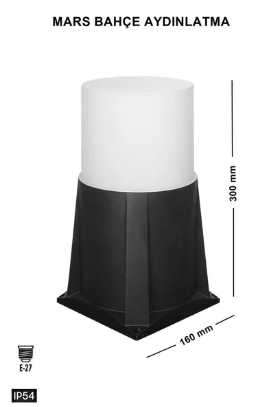 Ucuz Geldi Mars Set Üstü Bahçe Lambası Zita Bahçe Aydınlatması 35 Cm Set Üstü Yer Lambası 220v Ip54 - Resim 3