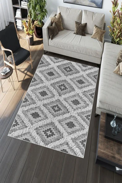 Makinede Yıkanabilir Leke Tutmaz  GOLD Deri Taban Kaymaz Halı A260-0PA  GOLD 80 x 150