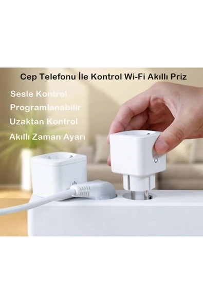 Ucuz Geldi Akıllı Priz Uzaktan Kontrol  Programlanabilir Zaman Ayarlı  Sesle Kontrol  16a Cata Wifi Priz ürün görseli 1