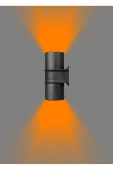Ucuz Geldi Çiftli Çağlayan Aplik IP54 Dış Mekan Zita Turuncu Renk Bahçe Aydınlatma Duvar Apliği + 2 Led Ampul ürün görseli 1