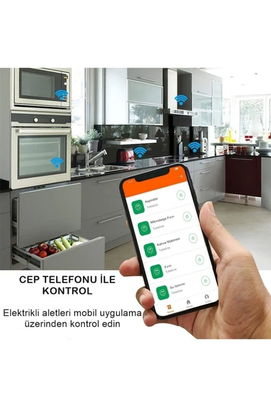 Ucuz Geldi Akıllı Priz Uzaktan Kontrol  Programlanabilir Zaman Ayarlı  Sesle Kontrol  16a Cata Wifi Priz - Resim 2