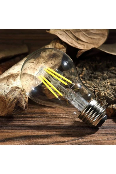 Ucuz Geldi Rustik Led Ampul 4w E27 Duy Şeffaf Cam Dim Edilebilir 3200k Gün Işığı 10 Adet Lambam A60 Led Ampul - Resim 2