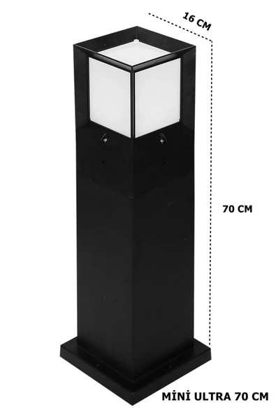 Ucuz Geldi Bahçe Aydınlatması Mini Ultra 70 Cm Direk Bahçe Yol Aydınlatma Zita Set Üstü Bahçe Lambası - 3