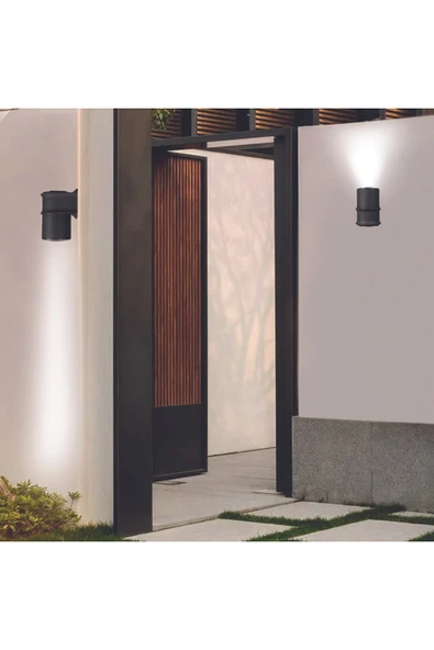 Ucuz Geldi Tekli Çağlayan Aplik IP54 Dış Mekan Zita Beyaz Işık Bahçe Aydınlatma Duvar Apliği + Gu10 Led Ampul