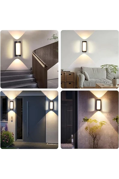 Ucuz Geldi Dekoratif 3 Yönlü Led Aydınlatma 9w 3200K Gün Işığı İç ve Dış Mekan Cata Lara Led Aplik - 5