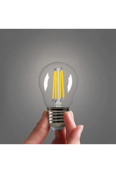 Ucuz Geldi 6 Watt Mini Top Ampul Led Filament G45 Şeffaf Cam Rustik Ampul E27 Duy 3000k Gün Işığı 10 Adet - 5