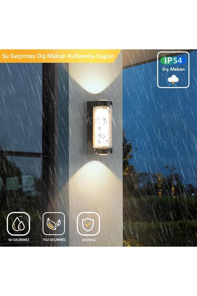 Ucuz Geldi Dekoratif 3 Yönlü Led Aydınlatma 9w 3200K Gün Işığı İç ve Dış Mekan Cata Lara Led Aplik - 4