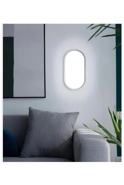 Ucuz Geldi Banyo Tavan Lambası Aydos 20W Oval Balkon Tavan Lambası 6400K Beyaz LED Işık Teras Duvar Lambası - 2