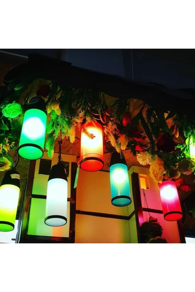 Ucuz Geldi Kule Ağaç Feneri 6 Farklı Renk Su Geçirmez Kaliteli Dekoratif Zita Kapsül Fener  6'lı Paket - Resim 2