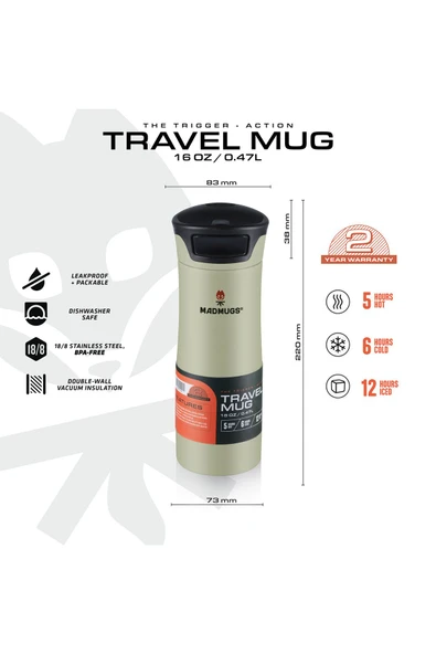 Travel Mug Termos Bardak 0.47 lt Sage Green