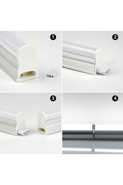 Ucuz Geldi Mutfak Tezgah Altı Aydınlatma Led Bant Armatür 15w 87,5 Cm Gün Işığı 220v Mutfak Led Tezgah Işığı - 3