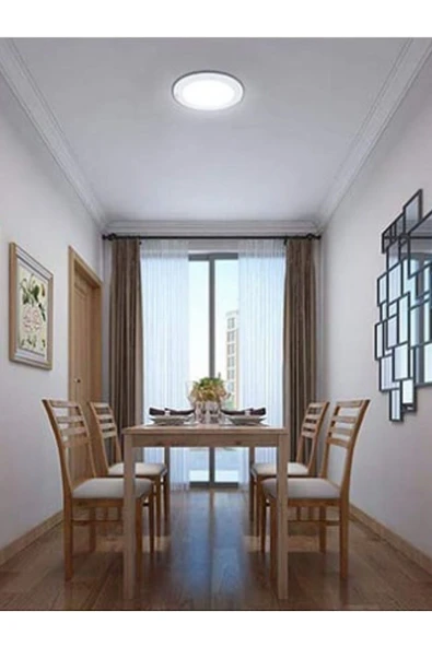 Ucuz Geldi 20w Gece Gündüz Sensörlü Sıva Üstü Tavan Armatür 6500K Beyaz Işık Cata Slim Kasa Panel Led Armatür - 7
