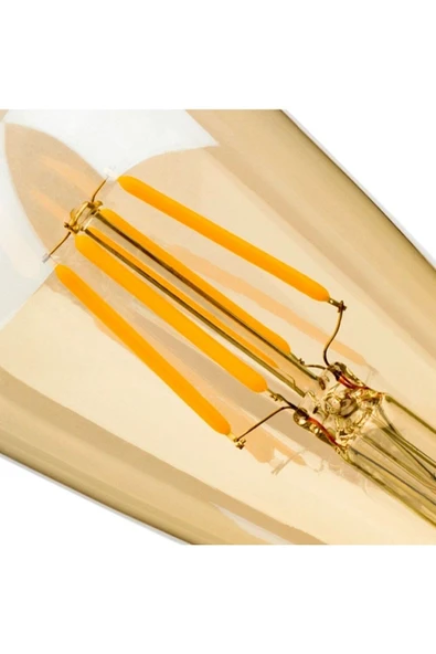 Ucuz Geldi 4 Watt Rustik Led Ampul 3 Adet St64 Dimmerli Rustik Armut Ampul E27 Duy Bal Cam Sarı Işık - Resim 3