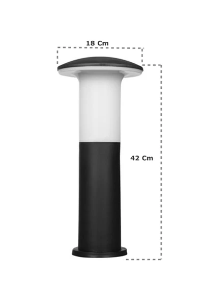 Ucuz Geldi Bahçe Lambaları Mantar Uzun Set Üstü Bahçe Aydınlatma Zita Dış Mekan Bahçe Lambası E27 Duy'lu - Resim 3