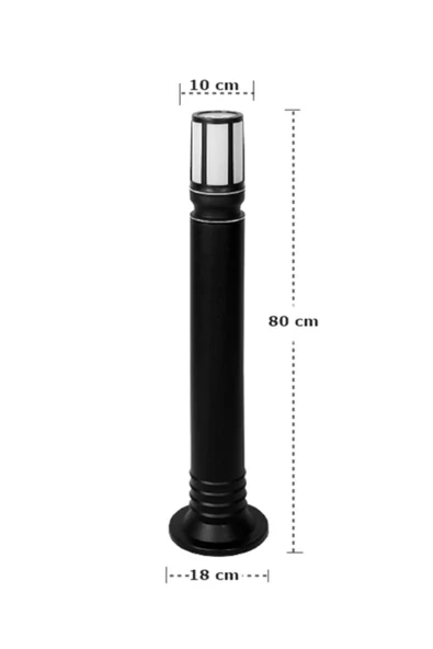 Ucuz Geldi Zita Bahçe Aydınlatması Galata Kafesli 80 cm Set Üstü Bahçe Direk Lambası 220v - 3