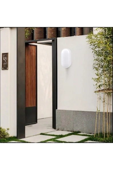 Ucuz Geldi Banyo Tavan Lambası Aydos 20W Oval Balkon Tavan Lambası 6400K Beyaz LED Işık Teras Duvar Lambası - 6