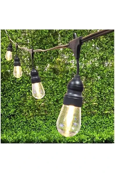 Ucuz Geldi Bahçe Organizasyon Işığı E27 5 Duylu Eklenip Uzatılabilir 5 Mt Cata Sarmaşık Dış Mekan Aydınlatma - Resim 6