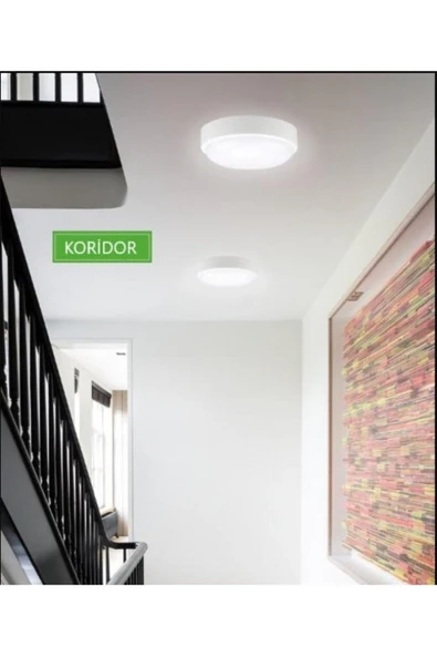 Ucuz Geldi Balkon Lambası Teras Lambası Artos 15w Yuvarlak Beyaz Banyo Lambası 6400k Beyaz Işık Tavan Lambası - 5