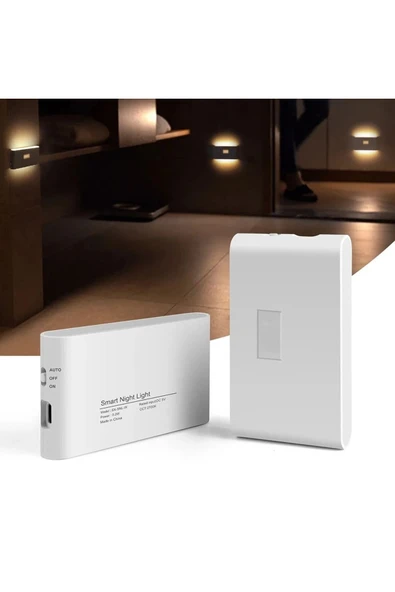 Ucuz Geldi Sensörlü Aplik Gece Lambası Şarjlı Mıknatıslı Çift Yönlü Hero Led Beril Merdiven Koridor Aydınlatma ürün görseli 1