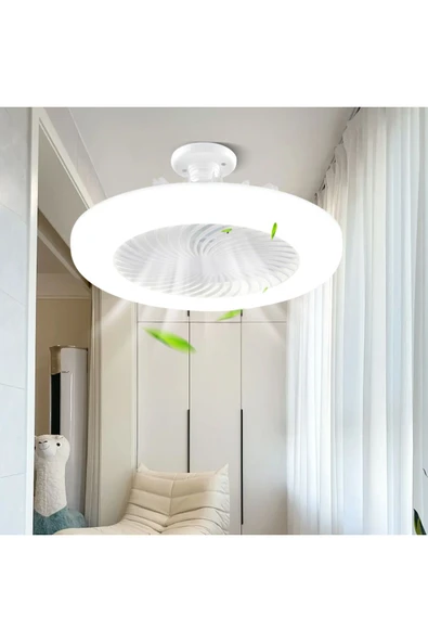 Ucuz Geldi 42 Watt Vantilatör 3 Kademe Hız Dimlenebilir 3 Renk Led Işıklı Cata Poyraz Kumandalı Fan Led Ampul - 4