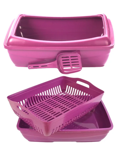 Açık Süzeçli Elekli Kedi Tuvaleti 37x49x17 cm - 8