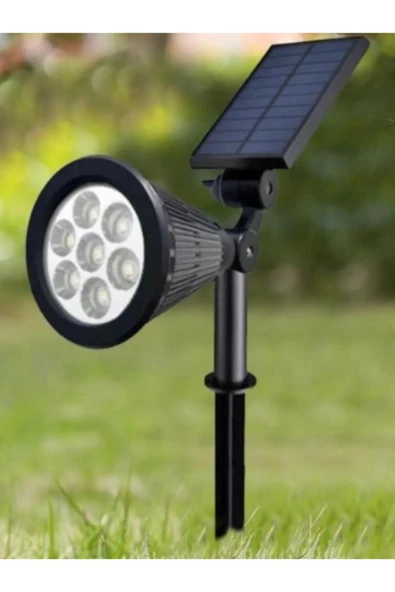 Ucuz Geldi 7w Led Solar Kazıklı Çim Armatür Cata Güneş Enerjili Çim Lambası Bahçe Aydınlatma Amber Renk Işık ürün görseli