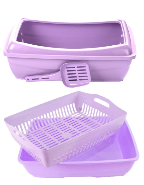 Açık Süzeçli Elekli Kedi Tuvaleti 37x49x17 cm - 7