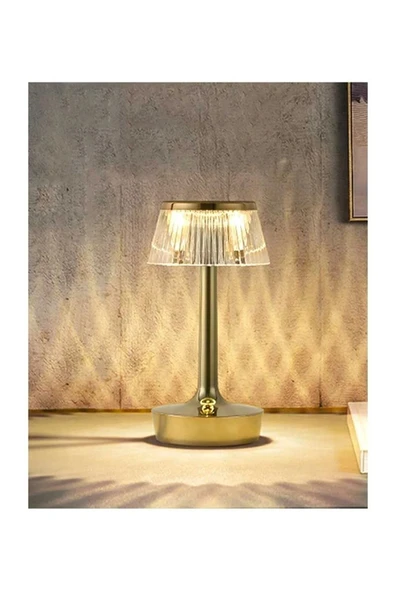 Ucuz Geldi Şarjlı Masa Lambası Dimmerli Dekoratif Abajur Cata Rio Dokunmatik Sunum Lambası 3 Renk Işık Modu - Resim 6