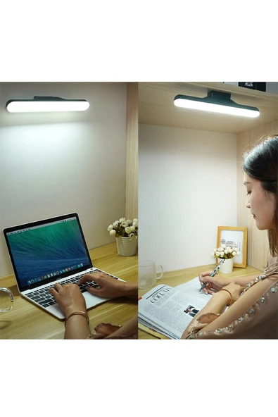 Ucuz Geldi Şarjlı Led Işık Mıknatıslı Led Aplik 3 Farklı Işık Şarjlı Martı Ledli Aplik Siyah Hero Led Lamba - 4