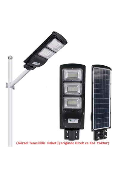 Ucuz Geldi 150w Güneş Enerjili Sokak Lambası Bahçe Aydınlatması Kumandalı Sensörlü Heroled Solar Sokak Armatürü - 7