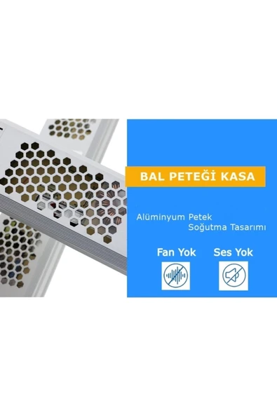 Coral Light Ultra Slim 33 Amper Sessiz Şerit Led Trafosu Metal Kasa 12v Led Trafo Adaptör - 5