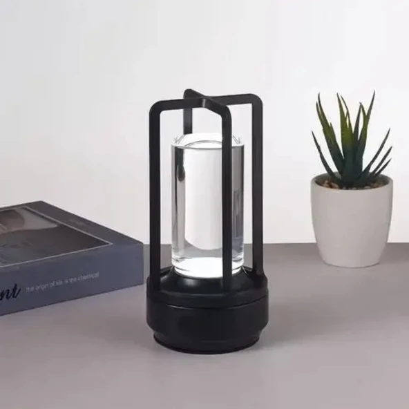 Ucuz Geldi Şarjlı Masa Lambası Dimmerli Dekoratif Abajur Cata Vegas Dokunmatik Metal Cafe Lambası Üç Işık Modu ürün görseli 1