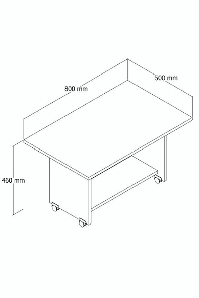 UMGMOBİLYA Tekerlekli Orta Sehpa - 4