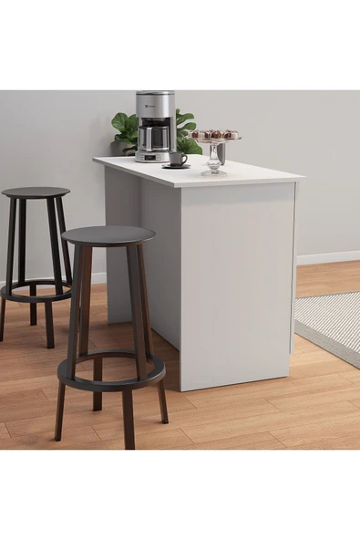 UMGMOBİLYA Patentli 120cm Lik Benzila Ada Mutfak, Mutfak Adası, Mutfak Tezgahı, Çok Amaçlı Dolap, Mutfak Masası - 2