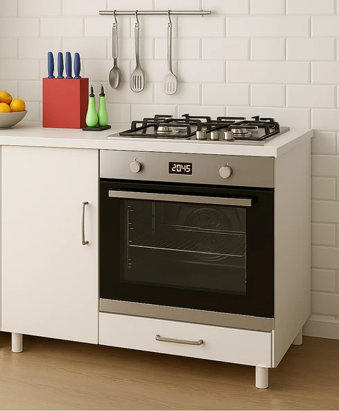 UMGMOBİLYA Ankastre Fırın Ve Ocak Dolabı, Set Üstü Ocak Dolabı, Çok Amaçlı Dolap, Mutfak Dolabı - 3