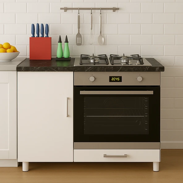 UMGMOBİLYA Ankastre Fırın Ve Ocak Dolabı, Set Üstü Ocak Dolabı, Çok Amaçlı Dolap, Mutfak Dolabı - 3