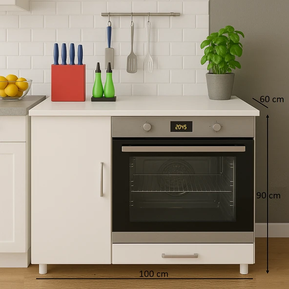 UMGMOBİLYA Ankastre Fırın Ve Ocak Dolabı, Set Üstü Ocak Dolabı, Çok Amaçlı Dolap, Mutfak Dolabı