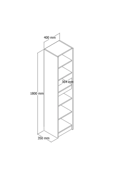 UMGMOBİLYA Patentli Astira Meşe Kulpsuz Boy Dolabı, Mutfak Dolabı, Ayakkabılık, Kiler/Banyo Dolabı, Elbise Dolabı - 4
