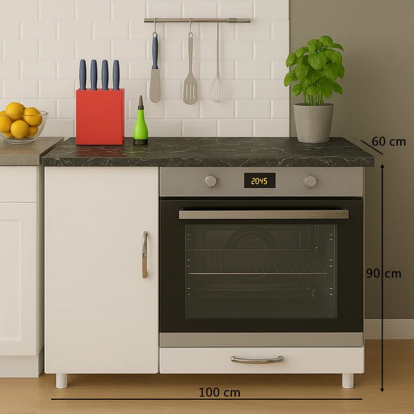 UMGMOBİLYA Ankastre Fırın Ve Ocak Dolabı, Set Üstü Ocak Dolabı, Çok Amaçlı Dolap, Mutfak Dolabı