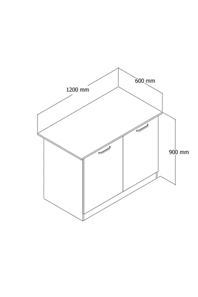 UMGMOBİLYA Patentli 120cm Lik Benzila Ada Mutfak, Mutfak Adası, Mutfak Tezgahı, Çok Amaçlı Dolap, Mutfak Masası - 5