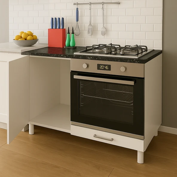 UMGMOBİLYA Ankastre Fırın Ve Ocak Dolabı, Set Üstü Ocak Dolabı, Çok Amaçlı Dolap, Mutfak Dolabı - 4