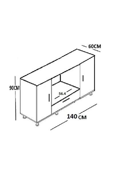 UMGMOBİLYA 140LIK ÜST DOLAPLI ANKASTRE DOLABI, MUTFAK DOLABI, ÇOK AMAÇLI DOLAP - 4