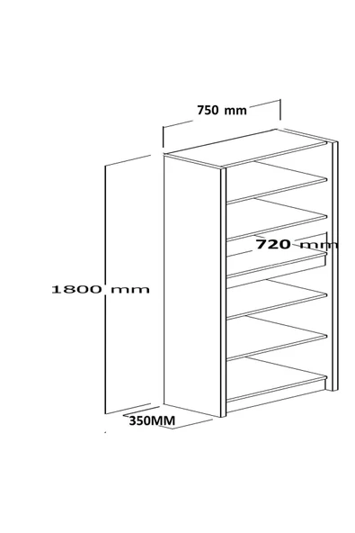 UMGMOBİLYA Patentli Santra Kulpsuz 4 Kapaklı, Çok Amaçlı Dolap, Mutfak, Elbise, Balkon, Kiler Dolabı, Dosya Dolabı - 3