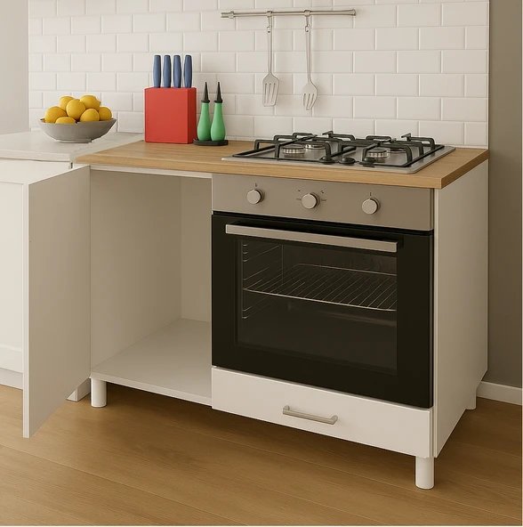 UMGMOBİLYA Ankastre Fırın Ve Ocak Dolabı, Set Üstü Ocak Dolabı, Çok Amaçlı Dolap, Mutfak Dolabı - 5