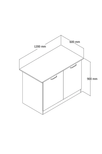 UMGMOBİLYA Patentli 120cm Lik Benzila Ada Mutfak, Mutfak Adası, Mutfak Tezgahı, Çok Amaçlı Dolap, Mutfak Masası - 5