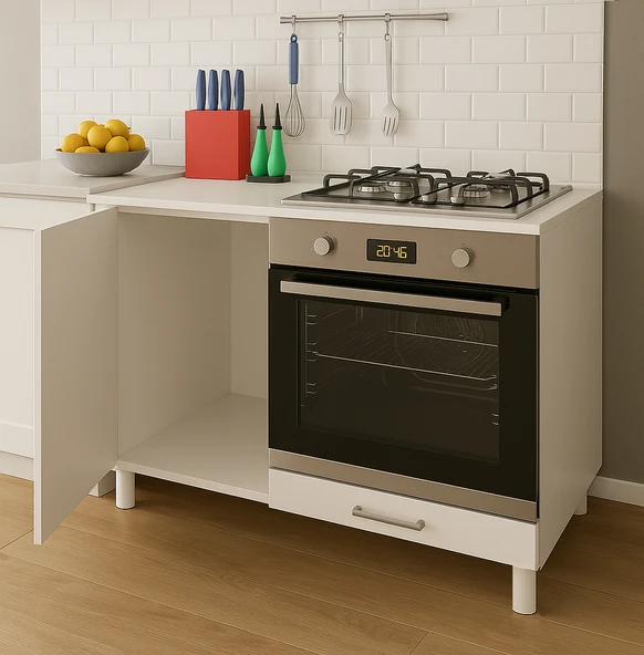 UMGMOBİLYA Ankastre Fırın Ve Ocak Dolabı, Set Üstü Ocak Dolabı, Çok Amaçlı Dolap, Mutfak Dolabı - 4