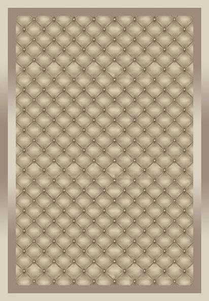 Makinede Yıkanabilir Leke Tutmaz  Bej-Vizon Dot Keçe Kaymaz Taban Modern Salon Saçaksız Halı B1290  BEJ-VİZON 80 x 150 - Resim 2